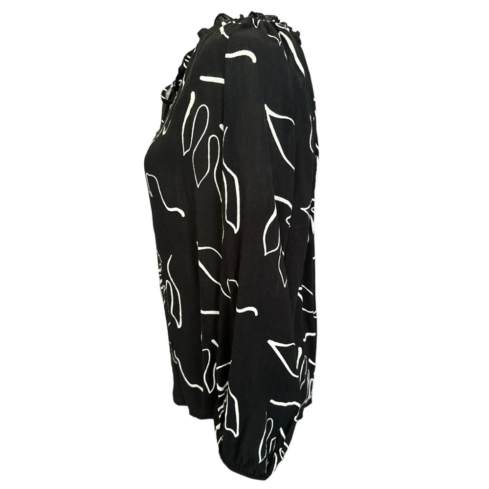 Z Supply Black White Print Athena Top Size Small - Picture 5 of 9